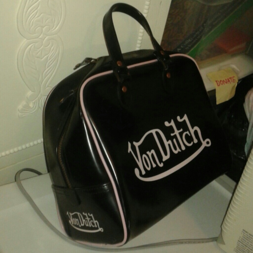 Von Dutch Authentic Tote Bag/Purse Bowler Bag Y2K - Picture 3 of 8